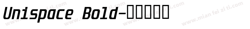 Unispace Bold字体转换